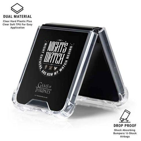Game of Thrones: The Nights Watch Galaxy Z Flip6 Clear Case